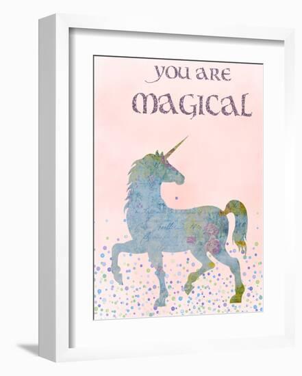 You Are Magical-Peach & Gold-Framed Art Print