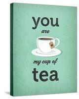 You Are My Cup of Tea (teal)-Amalia Lopez-Stretched Canvas