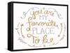 You are My Favorite I-SD Graphics Studio-Framed Stretched Canvas