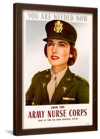 Poster Propagande Army Nurse Corps – Affiche Vintage Murale – Format Au Choix