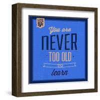 You are Never Too Old 1-Lorand Okos-Framed Art Print