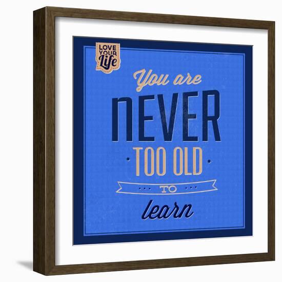 You are Never Too Old 1-Lorand Okos-Framed Art Print