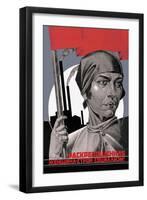 You Are Now a Free Woman, Help Build Socialism!-Adolf Strakhov-Framed Art Print