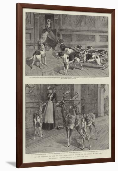 You are Requested to Keep the Hall Doors Shut on Account of the Animals in the Park-Samuel Edmund Waller-Framed Giclee Print