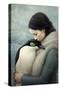 You are Safe - Penguin-Paula Belle Flores-Stretched Canvas