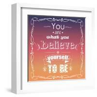 You are What You Believe Yourself to Be-BlueLela-Framed Art Print