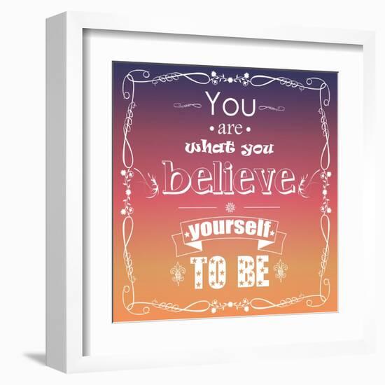 You are What You Believe Yourself to Be-BlueLela-Framed Art Print