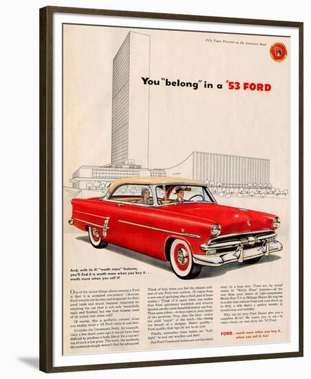 You Belong in a '53 Ford-null-Framed Premium Giclee Print