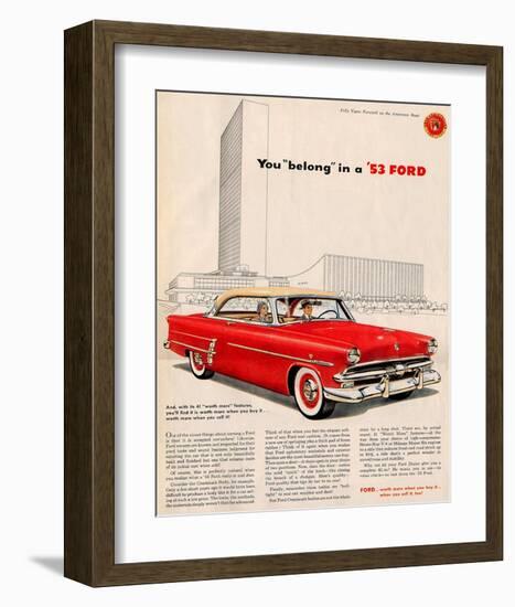 You Belong in a '53 Ford-null-Framed Art Print