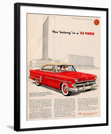 You Belong in a '53 Ford-null-Framed Art Print