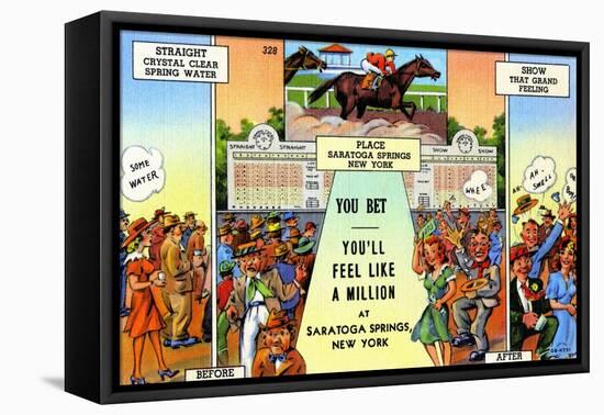 You Bet-Curt Teich & Company-Framed Stretched Canvas