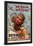 You Buy Em We'll Fly Em Defense Bonds Stamps WWII War Propaganda Art Print Poster-null-Lamina Framed Poster