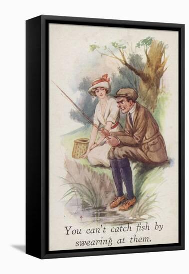 You Can't Catch Fish by Swearing at Them-null-Framed Stretched Canvas
