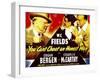 You Can'T Cheat an Honest Man, W.C. Fields, Charlie Mccarthy, Edgar Bergen on Window Card, 1939-null-Framed Art Print