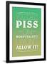 You Can't Piss on Hospitality! I Won't Allow It! Movie-null-Framed Art Print