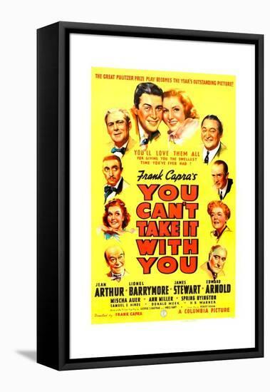 YOU CAN'T TAKE IT WITH YOU, James Stewart, Jean Arthur, 1938.-null-Framed Stretched Canvas
