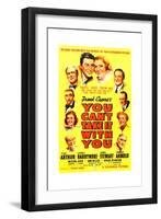 YOU CAN'T TAKE IT WITH YOU, James Stewart, Jean Arthur, 1938.-null-Framed Premium Giclee Print