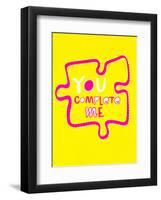 You Complete Me Puzzle - Tommy Human Cartoon Print-Tommy Human-Framed Art Print