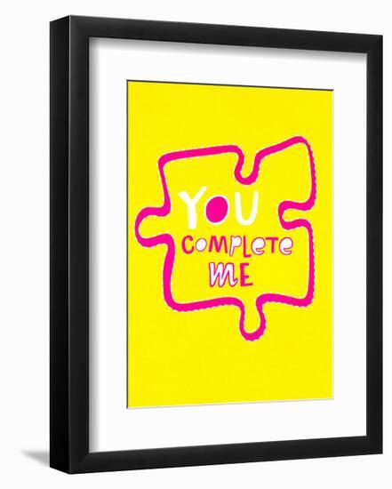 You Complete Me Puzzle - Tommy Human Cartoon Print-Tommy Human-Framed Art Print