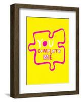 You Complete Me Puzzle - Tommy Human Cartoon Print-Tommy Human-Framed Art Print