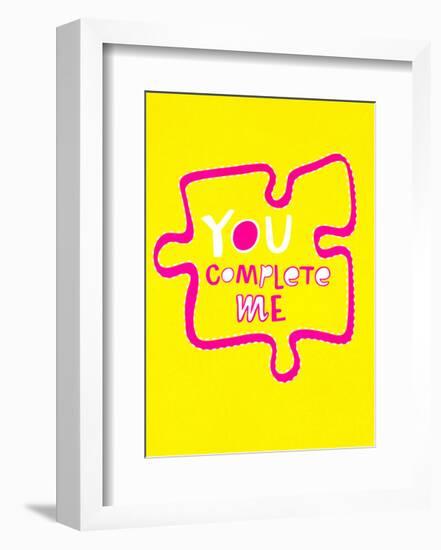 You Complete Me Puzzle - Tommy Human Cartoon Print-Tommy Human-Framed Art Print