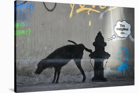 You Complete Me-Banksy-Stretched Canvas