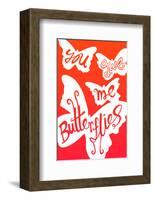 You Give Me Butterflies - Tommy Human Cartoon Print-Tommy Human-Framed Giclee Print