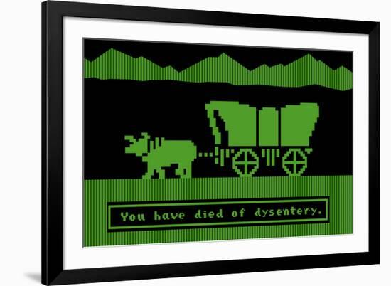 You Have Died of Dysentery Video Game-null-Framed Art Print