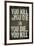 You Kill or You Die Quote-null-Framed Poster
