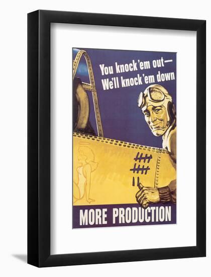 You Knock'em Out We'll Knock'em Down-John Falter-Framed Art Print