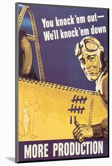 You Knock'em Out We'll Knock'em Down-John Falter-Mounted Art Print