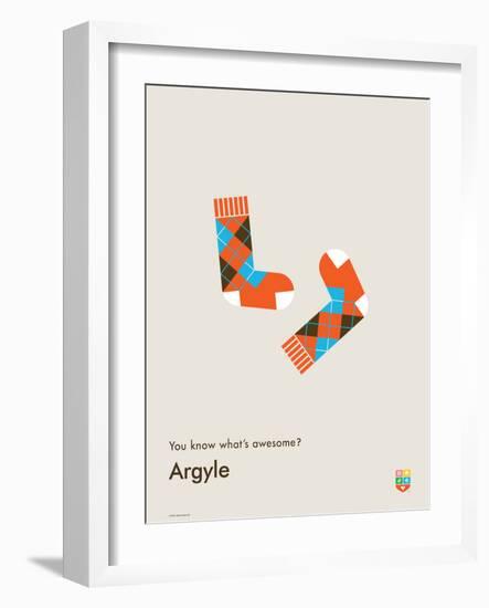 You Know What's Awesome? Argyle (Gray)-Wee Society-Framed Art Print