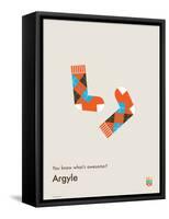 You Know What's Awesome? Argyle (Gray)-Wee Society-Framed Stretched Canvas