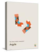 You Know What's Awesome? Argyle (Gray)-Wee Society-Stretched Canvas