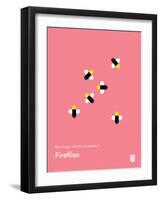 You Know What's Awesome? Fireflies (Pink)-Wee Society-Framed Art Print