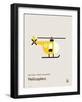 You Know What's Awesome? Helicopters (Gray)-Wee Society-Framed Art Print