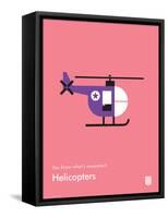 You Know What's Awesome? Helicopters (Pink)-Wee Society-Framed Stretched Canvas