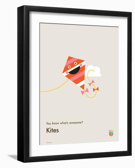 You Know What's Awesome? Kites (Gray)-Wee Society-Framed Art Print