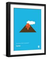 You Know What's Awesome? Lava (Blue)-Wee Society-Framed Art Print