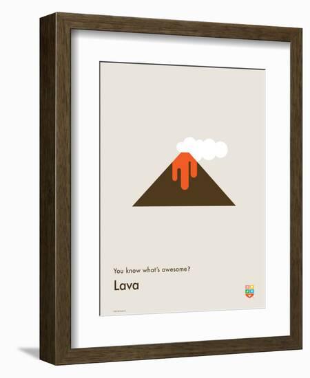 You Know What's Awesome? Lava (Gray)-Wee Society-Framed Art Print