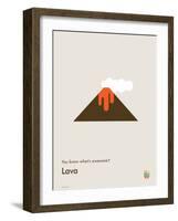 You Know What's Awesome? Lava (Gray)-Wee Society-Framed Art Print