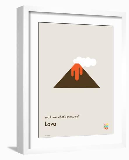 You Know What's Awesome? Lava (Gray)-Wee Society-Framed Art Print