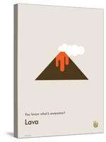 You Know What's Awesome? Lava (Gray)-Wee Society-Stretched Canvas