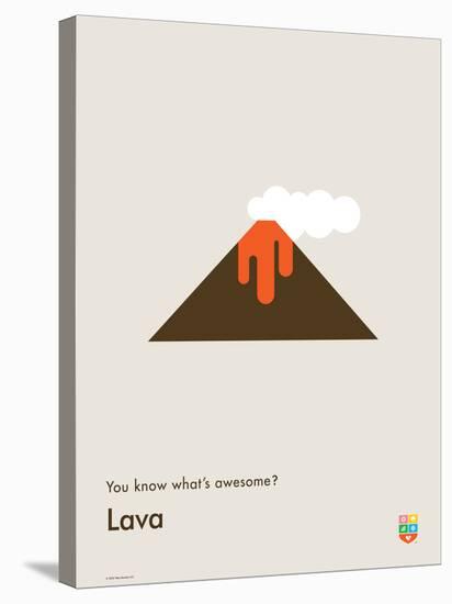 You Know What's Awesome? Lava (Gray)-Wee Society-Stretched Canvas