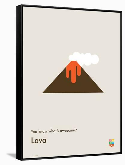 You Know What's Awesome? Lava (Gray)-Wee Society-Framed Stretched Canvas