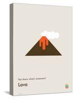You Know What's Awesome? Lava (Gray)-Wee Society-Stretched Canvas