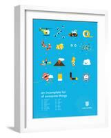 You Know What's Awesome? List (Blue)-Wee Society-Framed Art Print