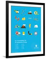 You Know What's Awesome? List (Blue)-Wee Society-Framed Art Print