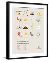 You Know What's Awesome? List (Gray)-Wee Society-Framed Art Print