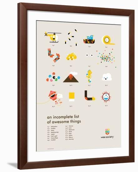 You Know What's Awesome? List (Gray)-Wee Society-Framed Art Print